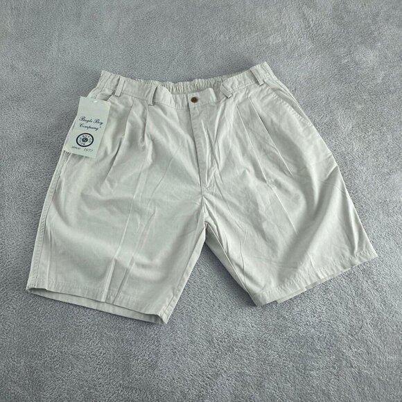 Vintage Bugle Boy Mens Beige Shorts Size 38 Polyester & Cotton NWT 5281 - Picture 1 of 10
